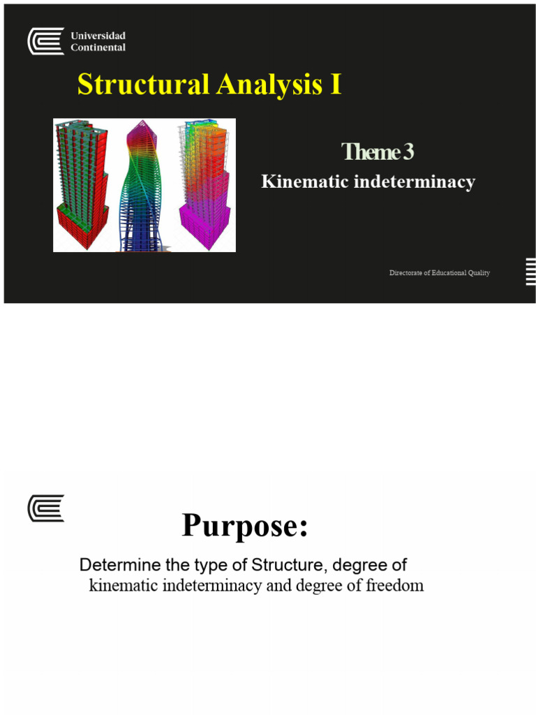 Kinematic Indeterminacy in Structural Analysis | PDF | Physics ...
