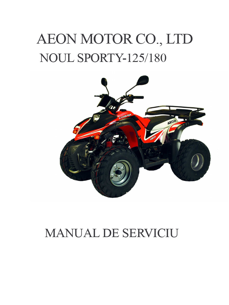 Manual de Reparare Aeon NEW SPORTY 125-180 | PDF