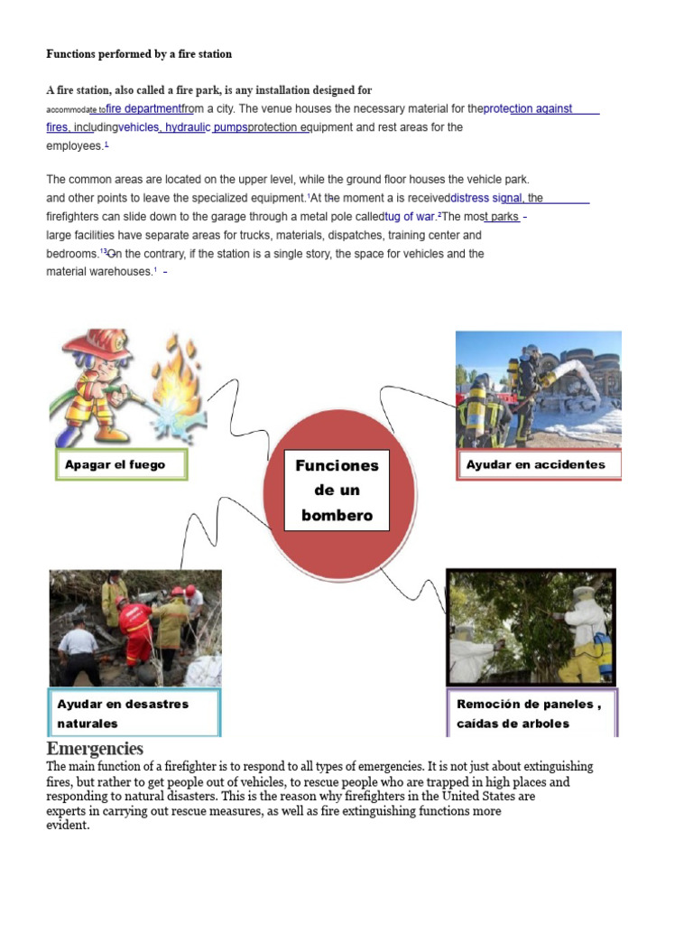 Functions of a Fire Station Explained | PDF | Firefighter | Emergency