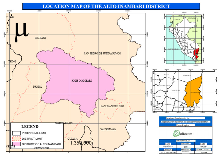 LOCATION MAP (Alto Inambari) | PDF | South America