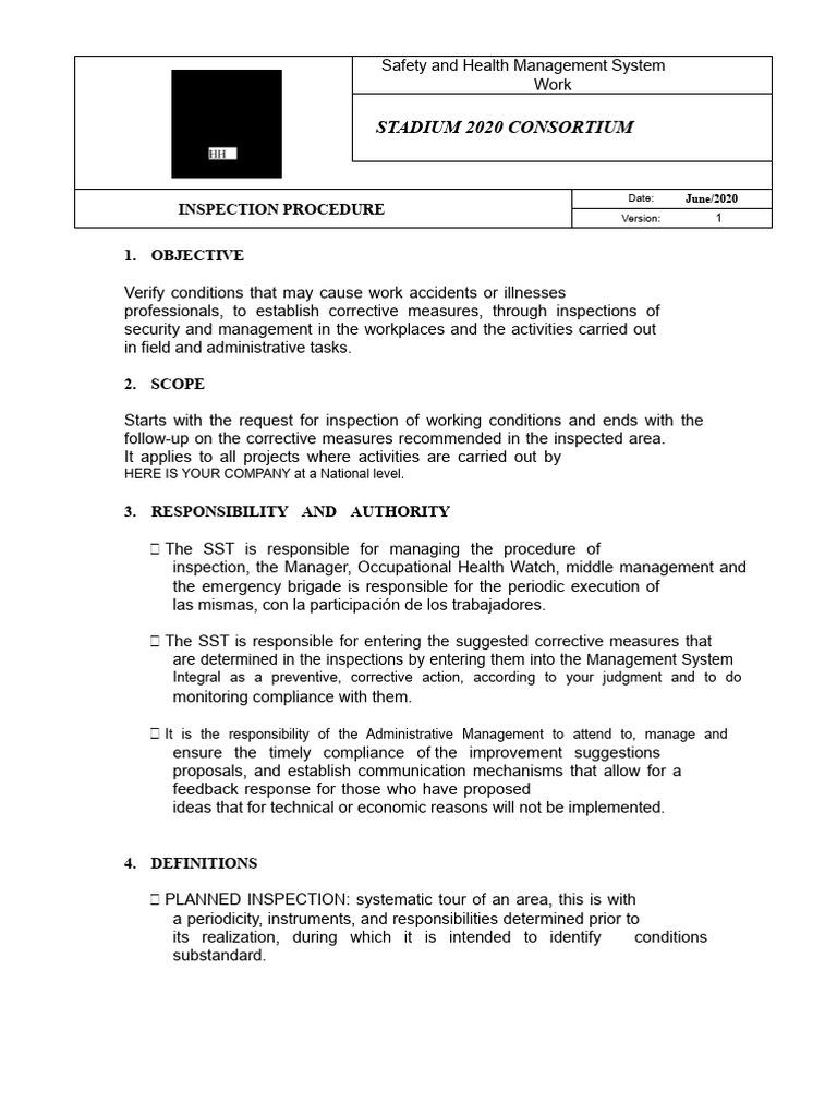 Inspection Procedures | PDF | Occupational Safety And Health | Safety