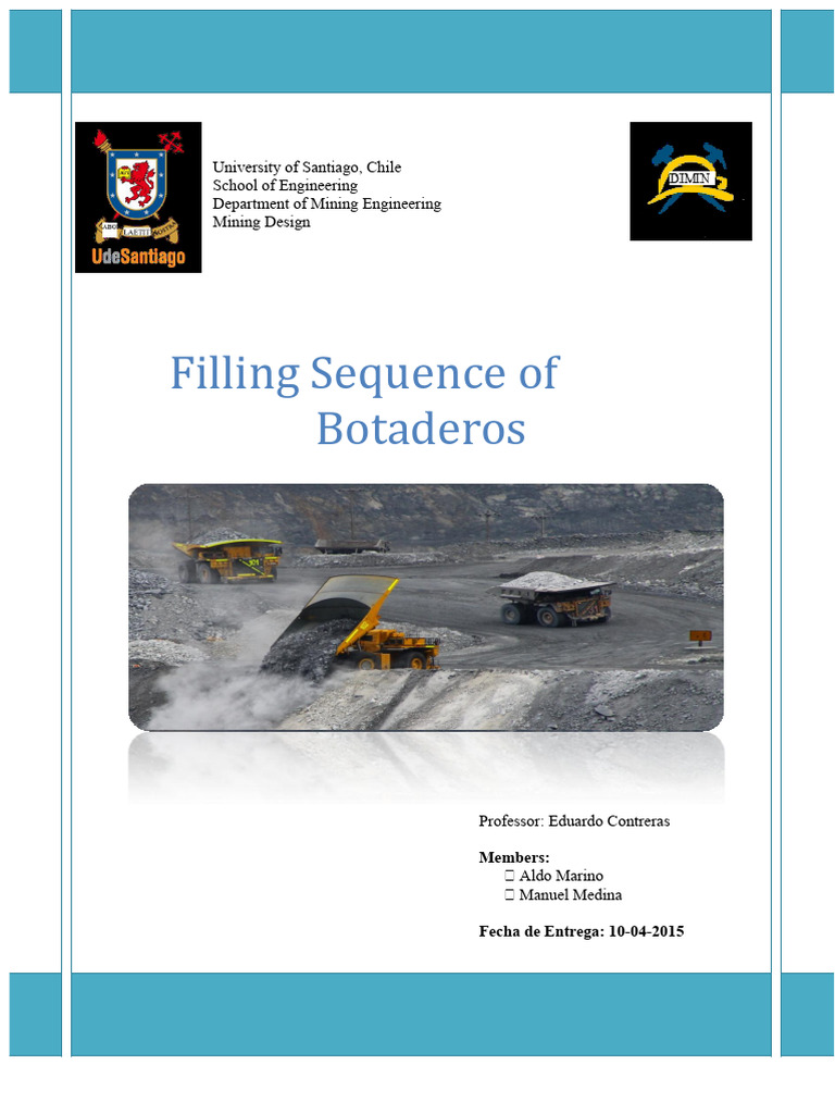 Mining Dump Filling Sequence Analysis | PDF | Volume | Landfill