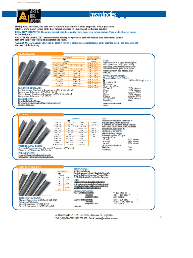 Structural Steel Bars and Profiles Guide | PDF | Welding | Construction