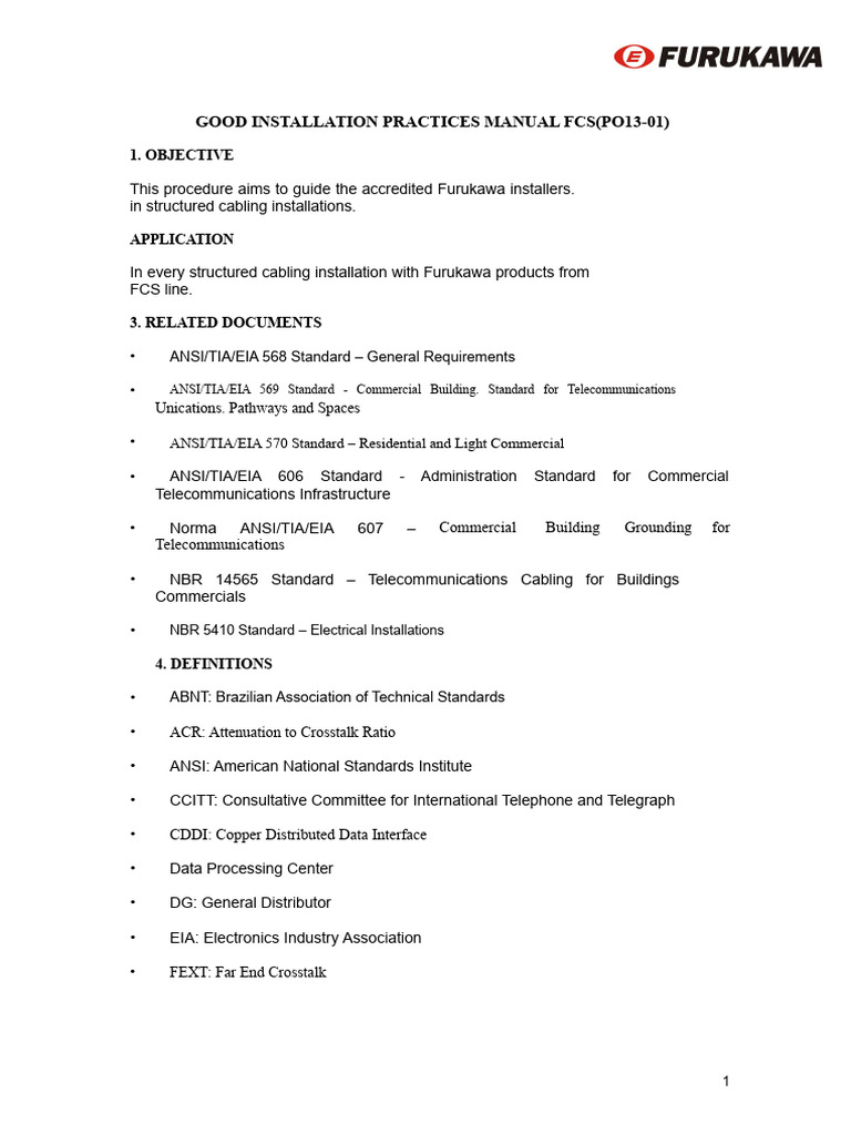 Good Practices Manual in Structured Cabling | PDF | Electrical ...