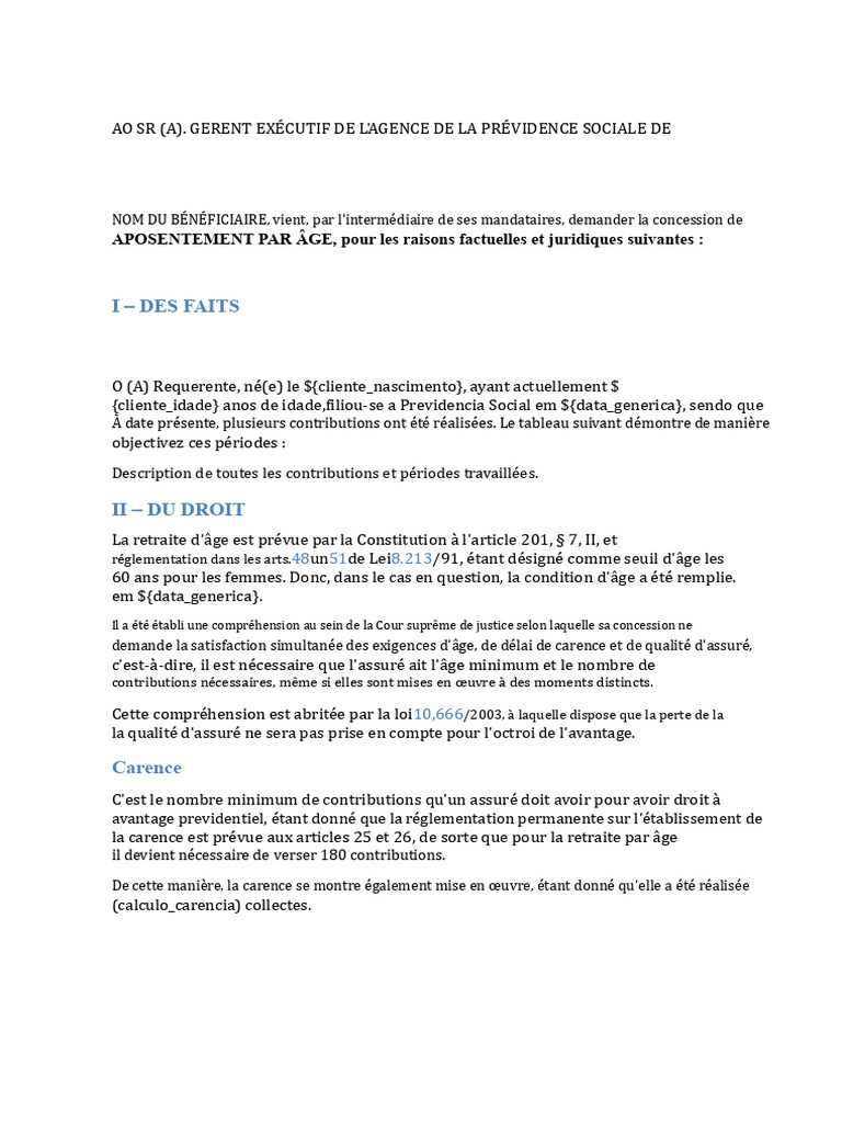 Demande de retraite par âge en droit social | PDF | Retraite