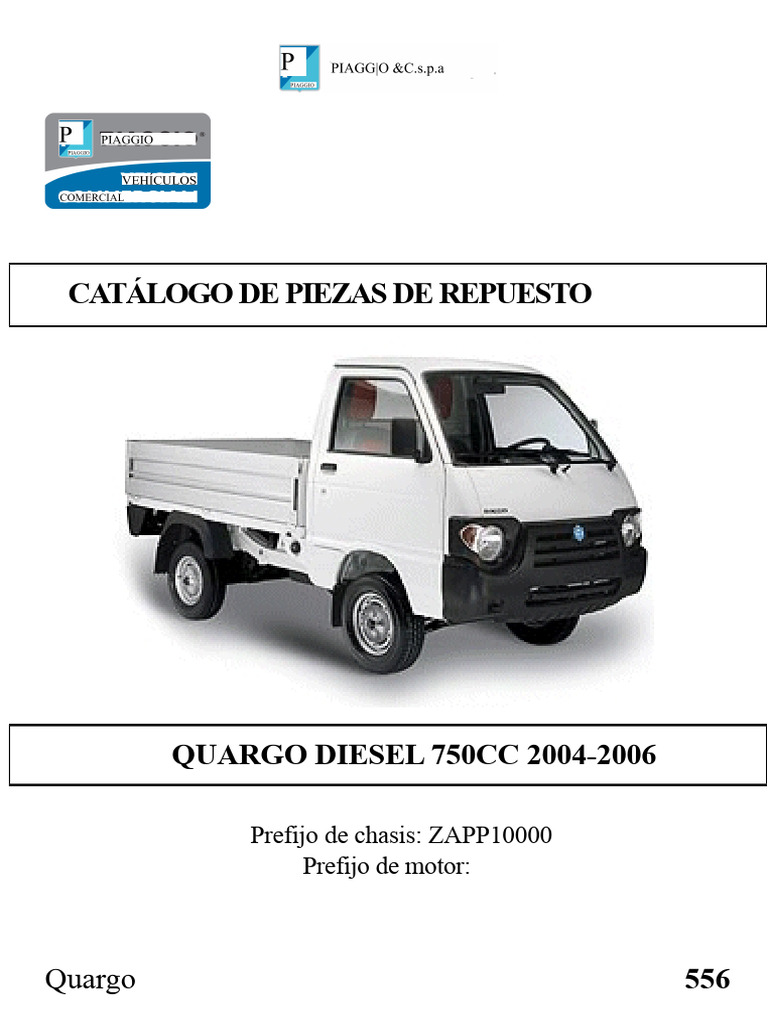 Piaggio Quargo Diésel 750CC 2004-2006 | PDF | Industria automotriz | Coche