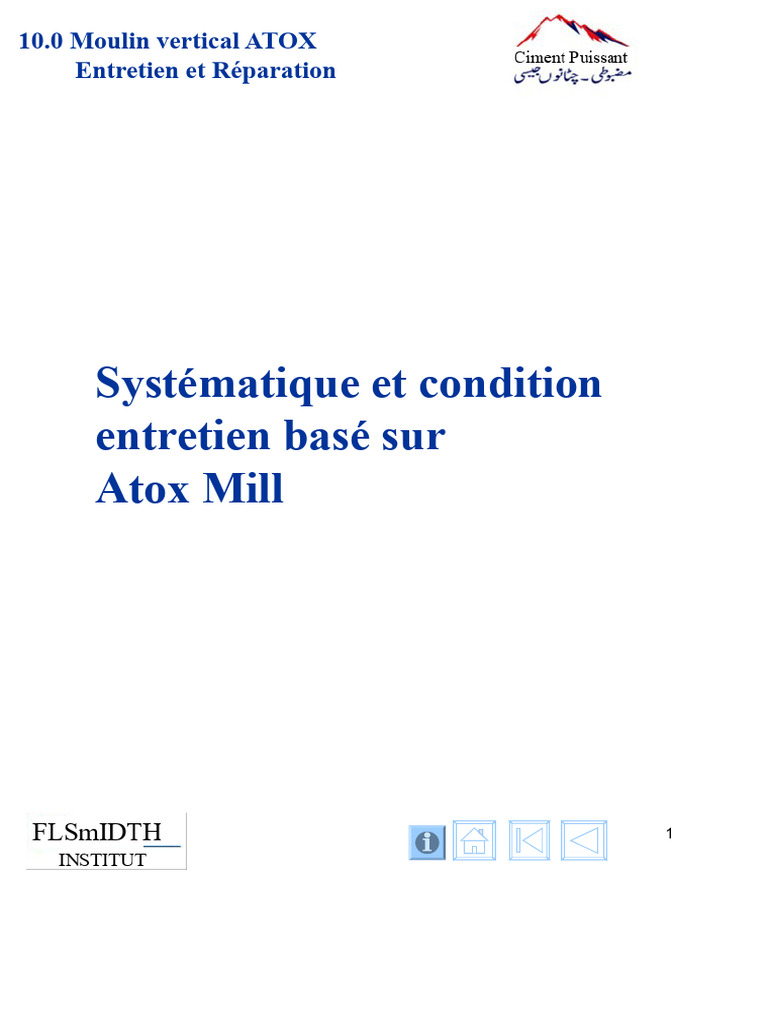 Maintenance ATOX 10.0 : Guide Complet | PDF | Moulin | Ingénierie mécanique