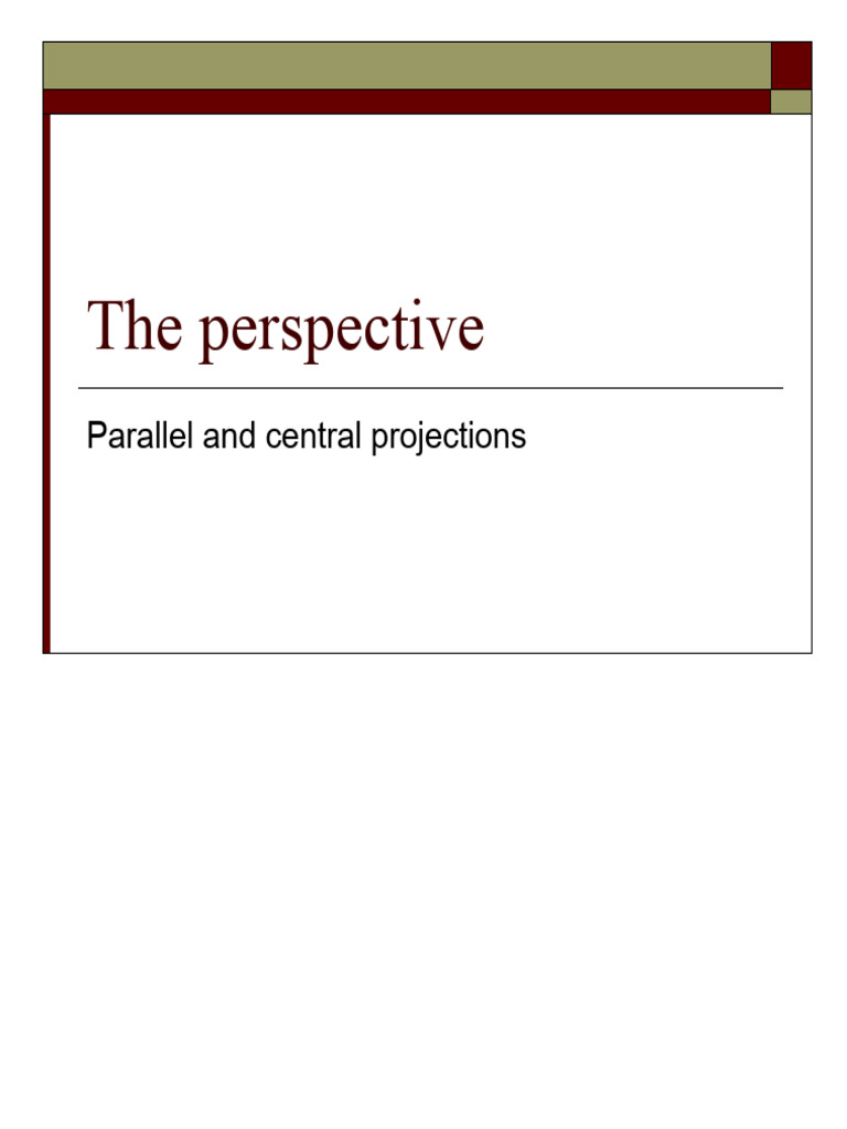 Understanding Perspective Projections | PDF | Computer Graphics | Imaging