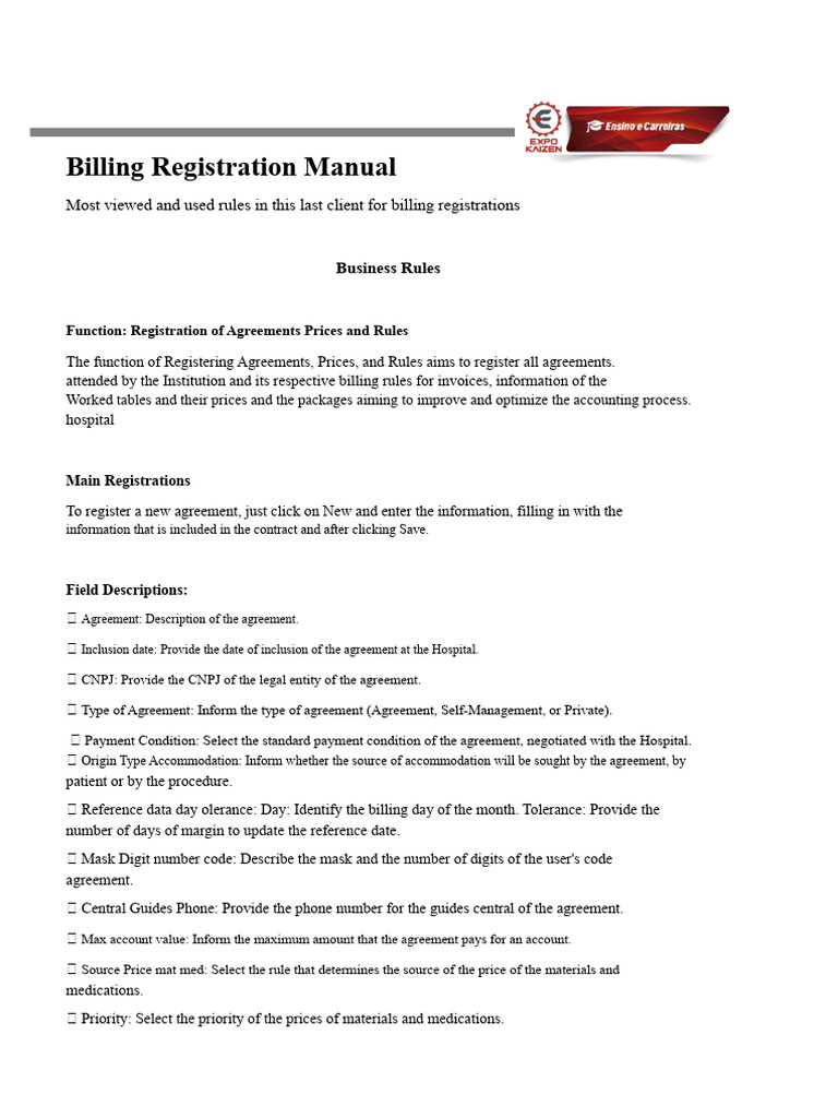 Manual Registration Billing | PDF | Invoice
