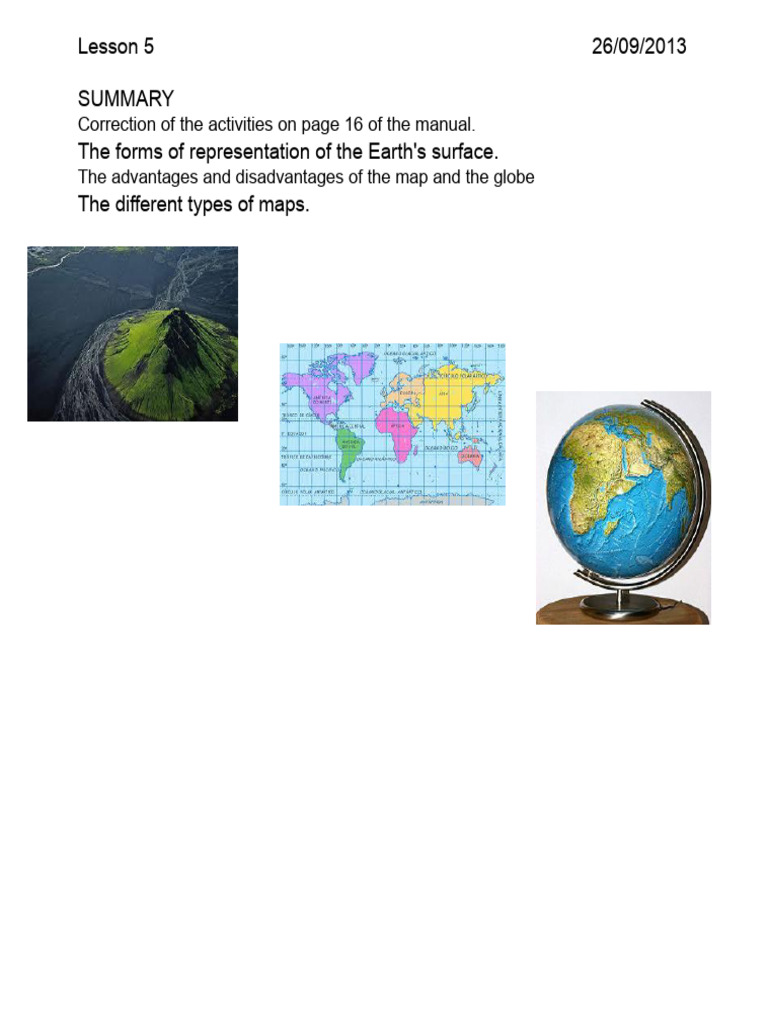 Forms of Representation of The Earth Lesson 5 and 6 | PDF | Map ...