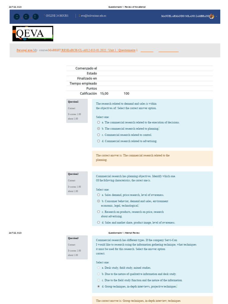 Market Research Questionnaire Review | PDF | Sampling (Statistics ...