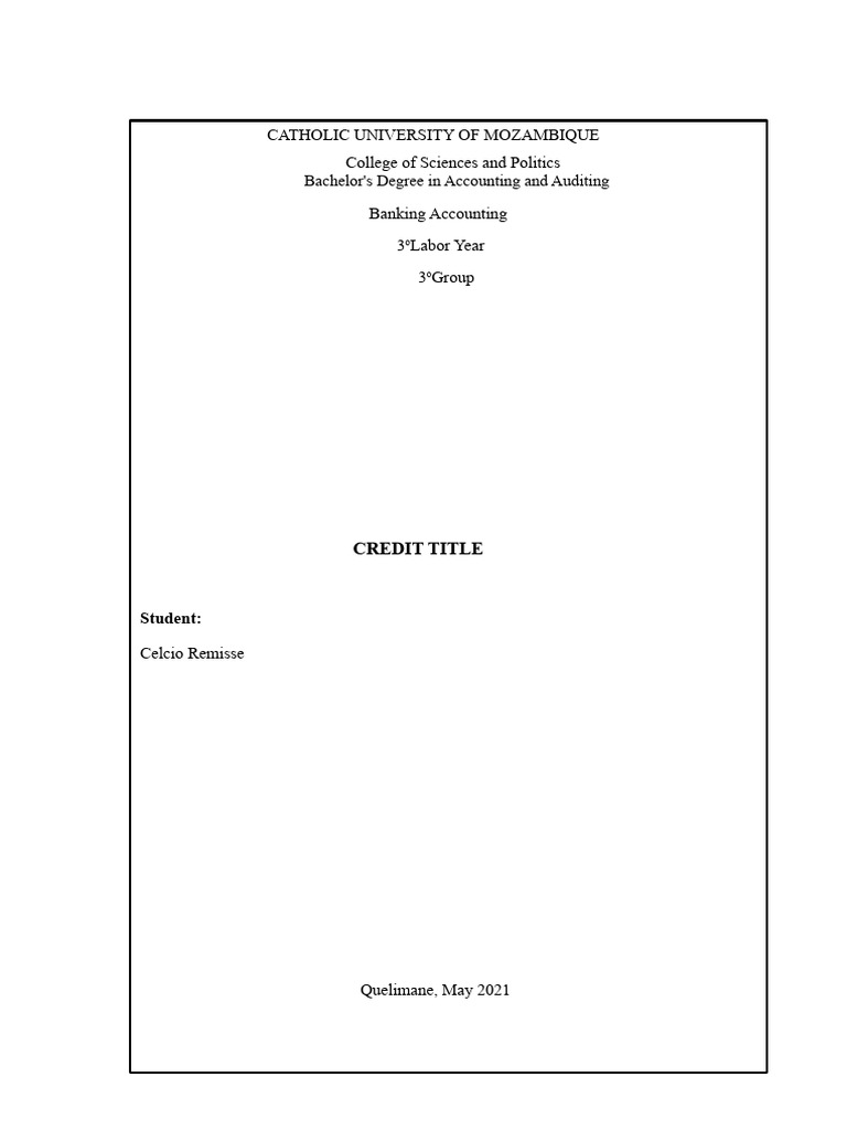 CREDIT TITLE | PDF | Negotiable Instrument | Promissory Note