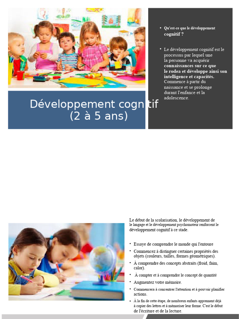 Développement cognitif chez l'enfant | PDF | Intelligence | Cognition