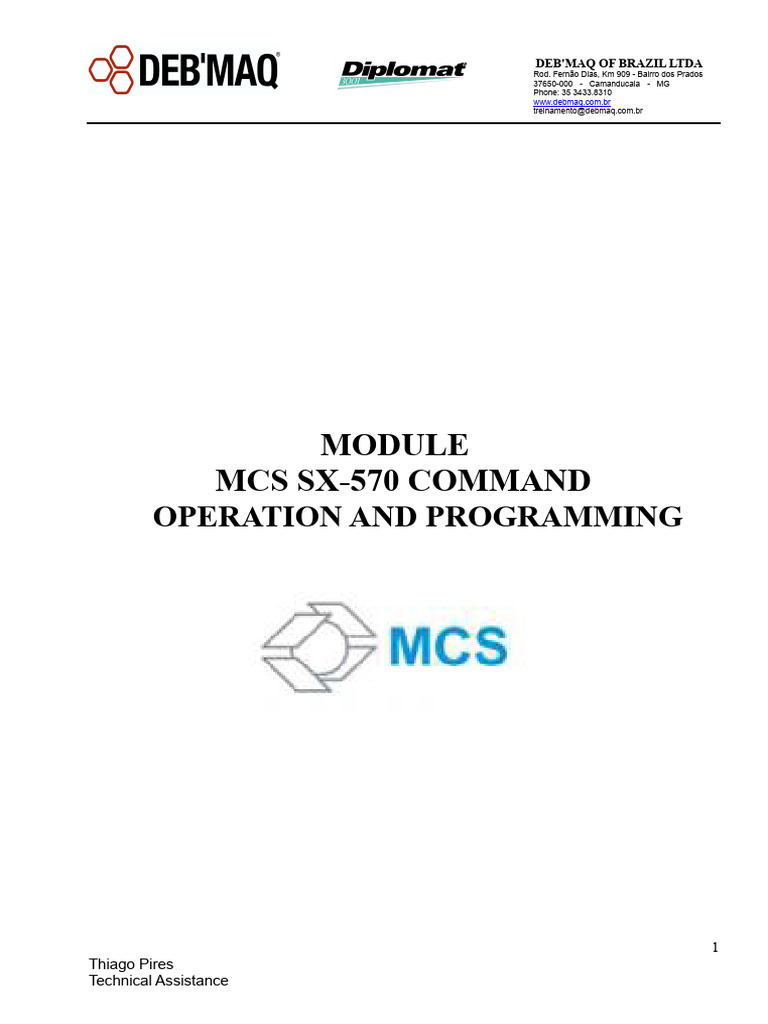 MCS SX-570 Command Operation Guide | PDF | Drilling