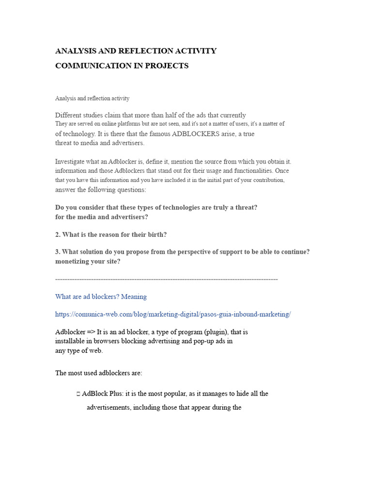 Understanding Ad Blockers and Their Impact | PDF | Internet | Cyberspace
