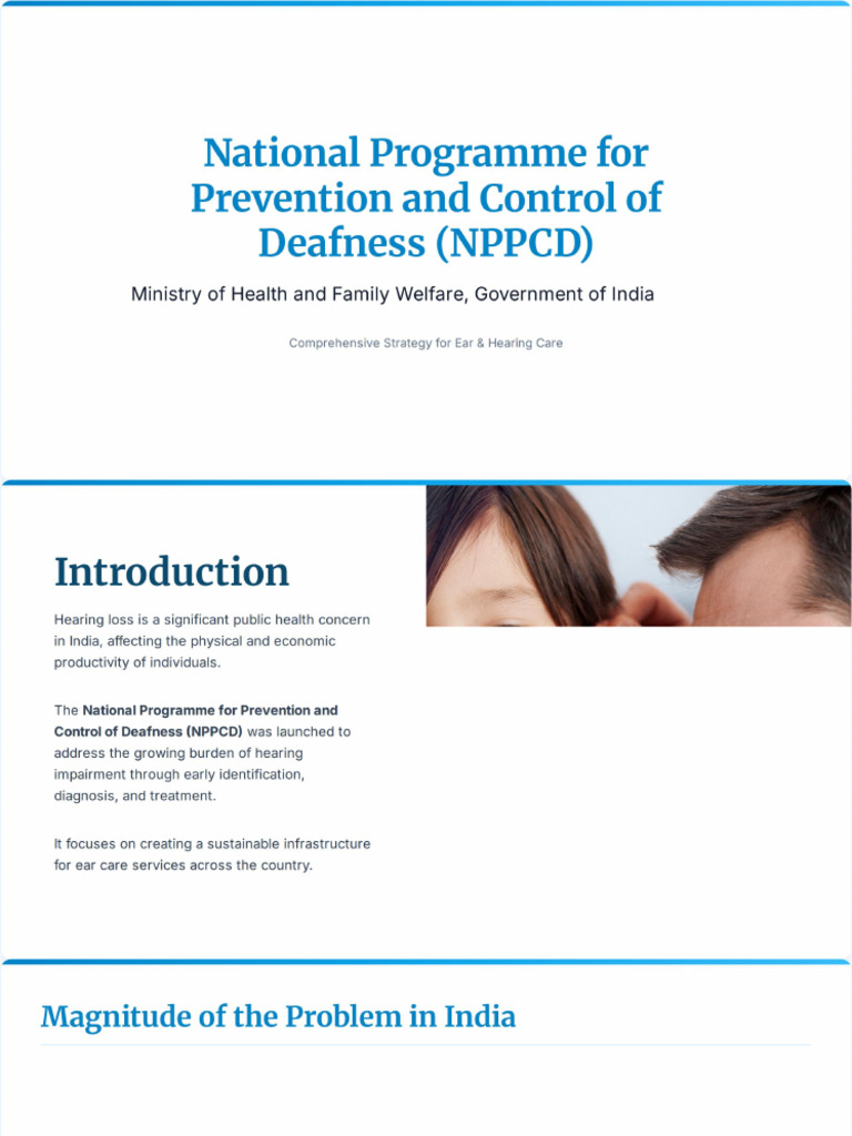 National Programme For Prevention and Control of Deafness | PDF