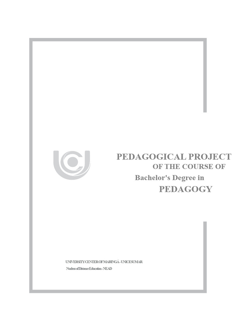 Pedagogical Project for Bachelor in Pedagogy | PDF | Pedagogy ...