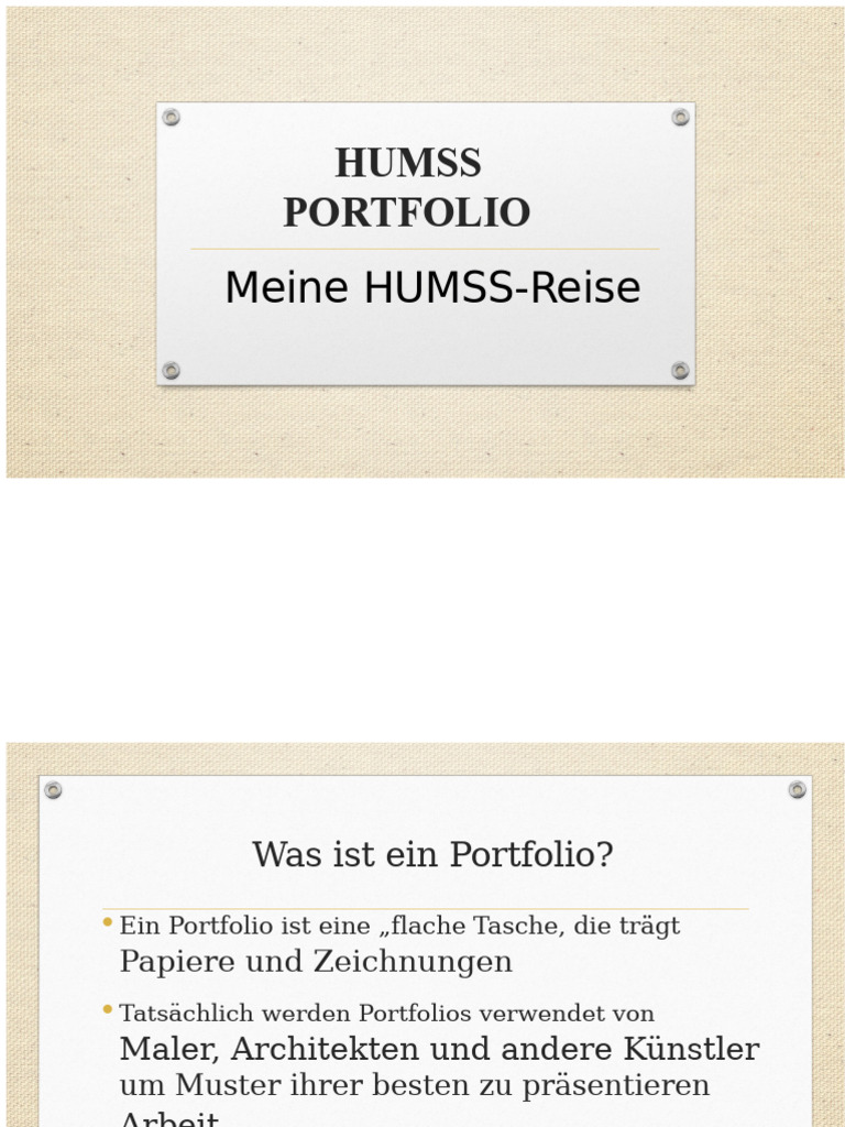 Mein Humss-Portfolio | PDF