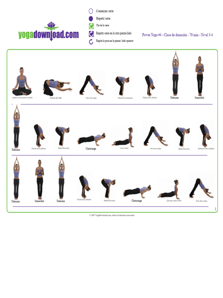 Poder Yoga 4 Clase de Donación 70min Podcast PDF | PDF | Yoga | Hatha Yoga