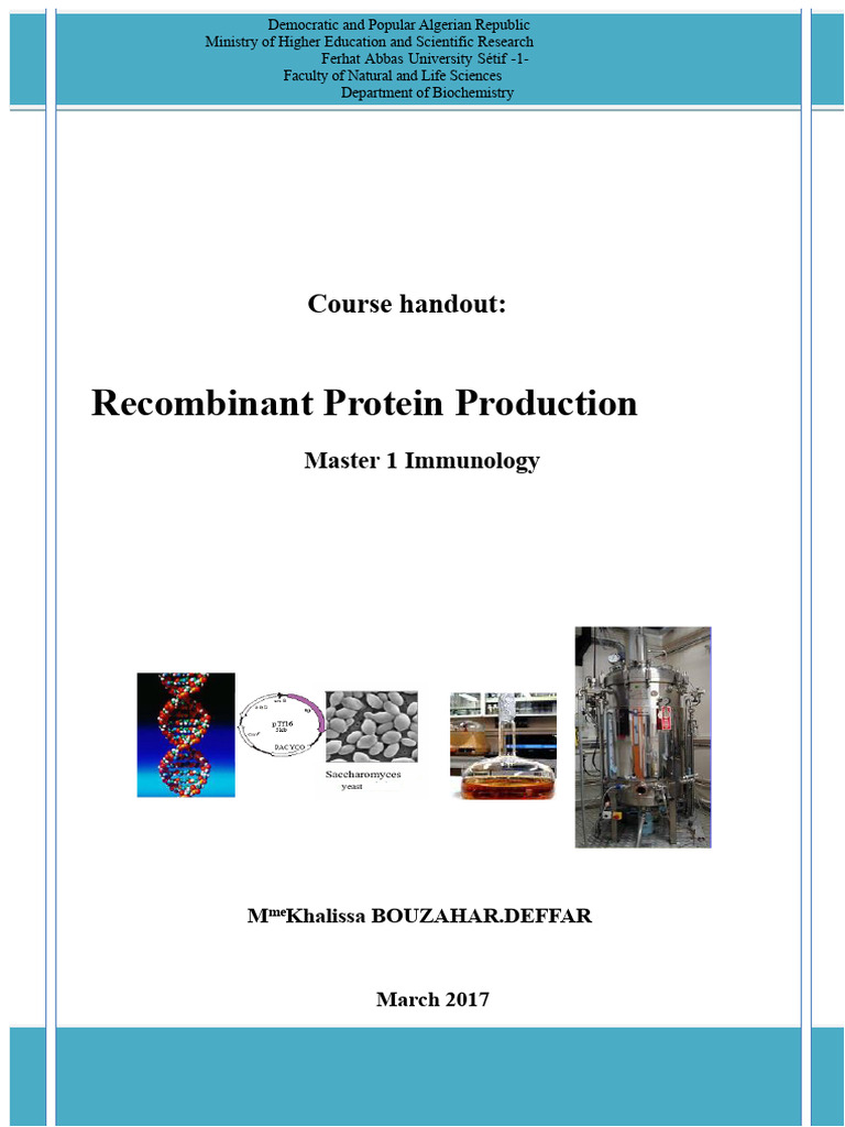 Production of Recombinant Proteins | PDF | Promoter (Genetics ...