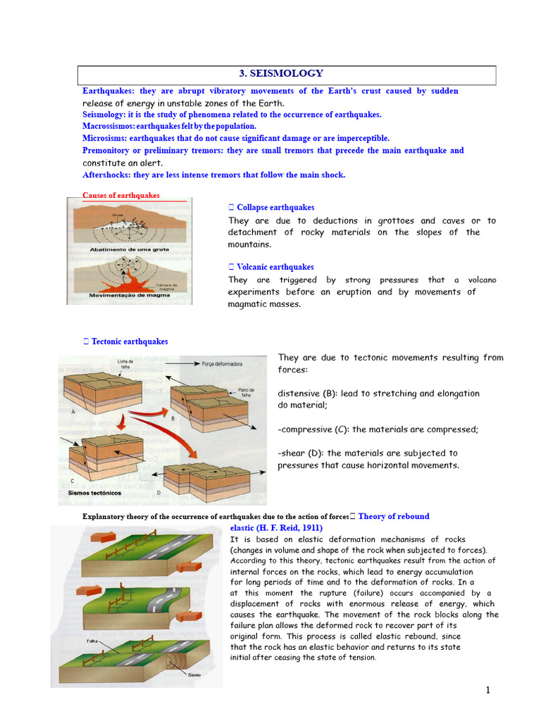 Summaries BG 10th Seismology Internal Structure of The Earth | PDF ...