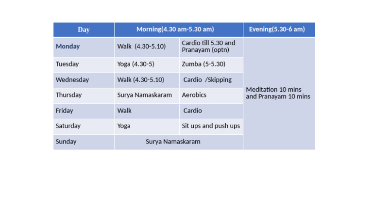 My Work Out Routine | PDF