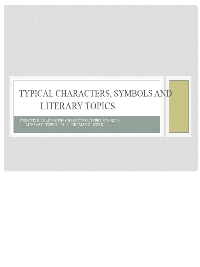 Literary Analysis of Characters and Symbols | PDF | Symbols