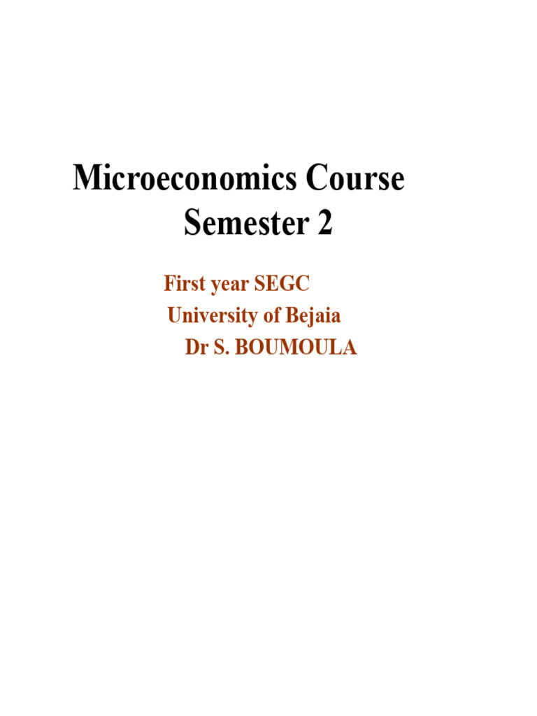 Microeconomics Course 2 | PDF | Profit (Economics) | Production Function