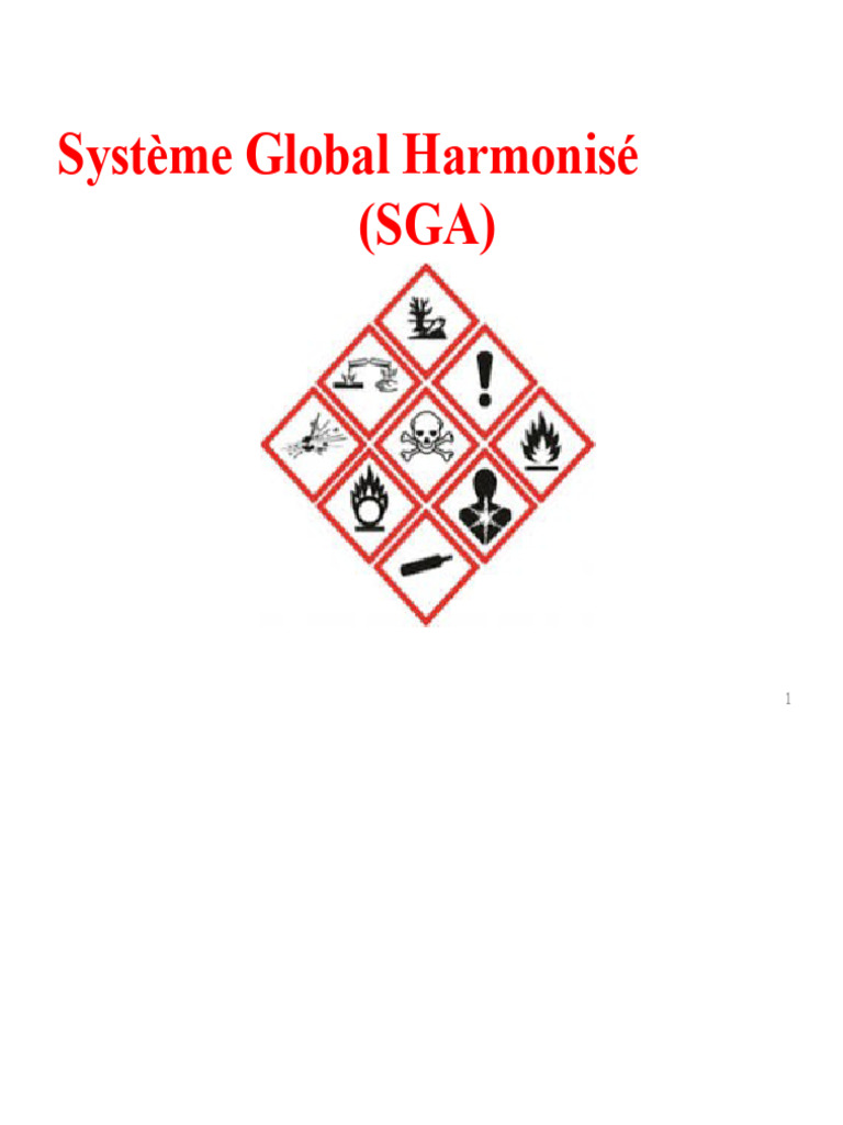 Classification et Étiquetage SGA des Produits | PDF