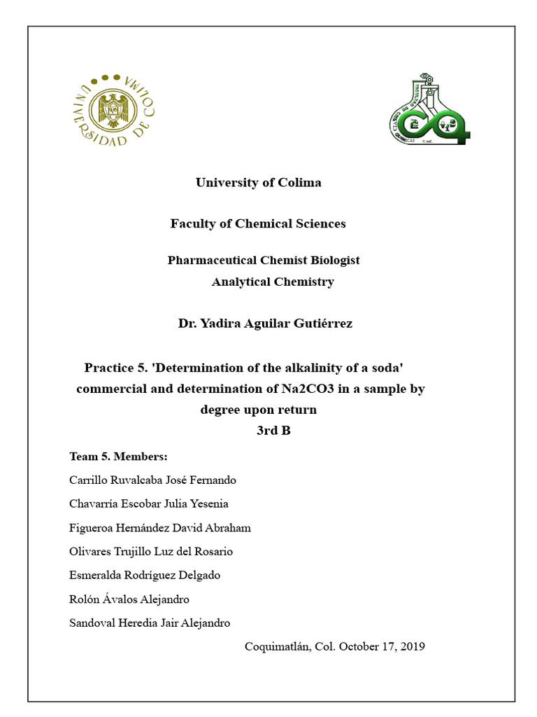 Alkalinity and Bicarbonate Analysis in Soda | PDF | Titration | Chemistry