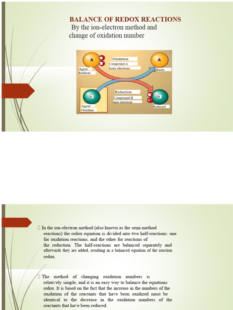 Balancing Redox Reactions Guide | PDF | Redox | Chemical Reactions
