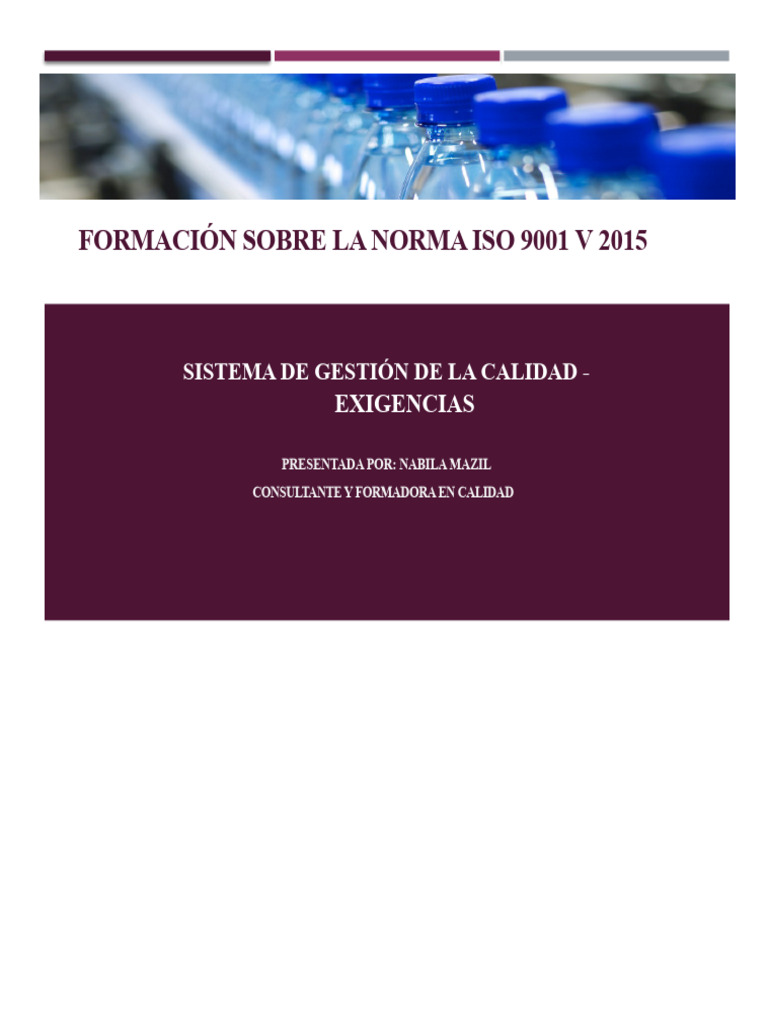 Formación en ISO 9001:2015 Calidad | PDF | Gestión de la calidad ...