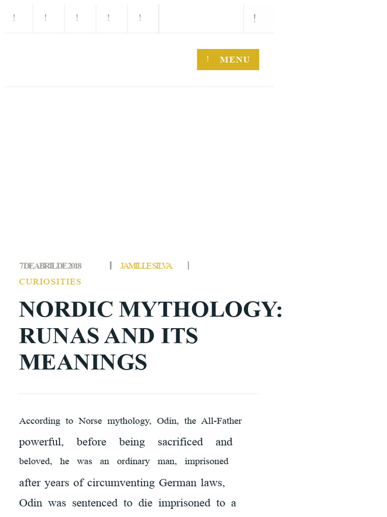 Nordic Runes and Their Meanings | PDF