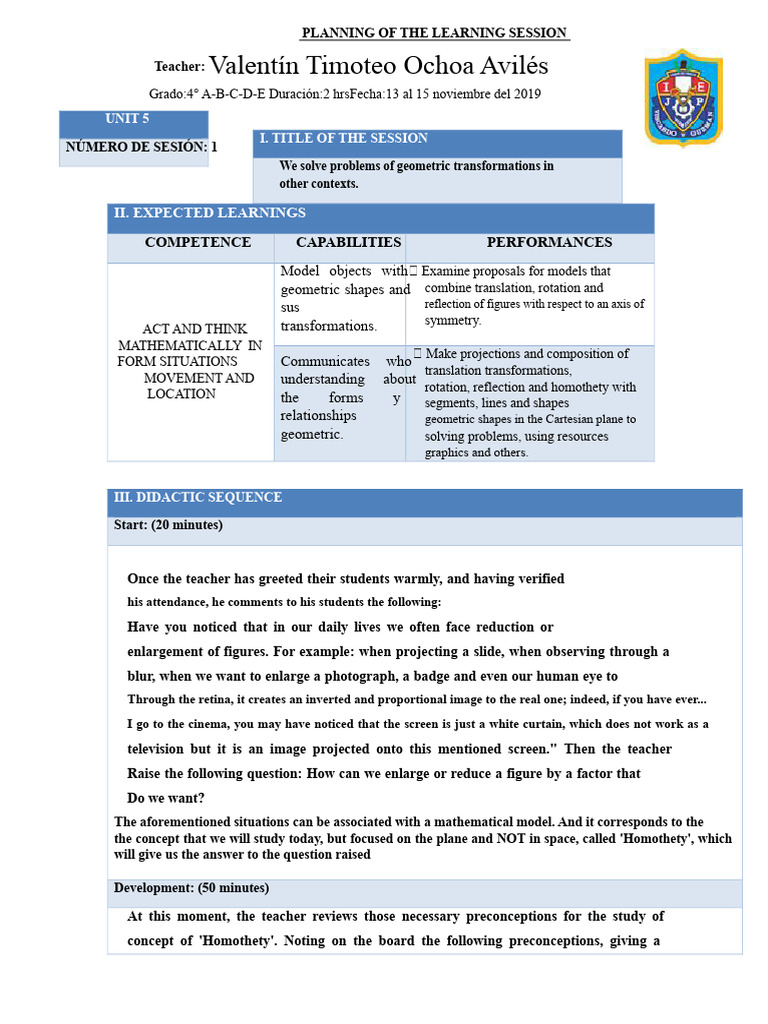 Learning Session Homothety | PDF | Shape | Geometry