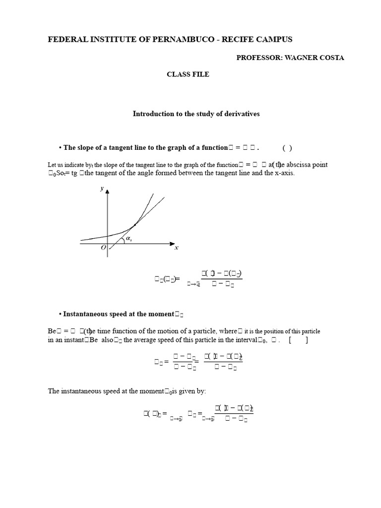 Introduction to Derivatives and Their Rules | PDF | Function ...