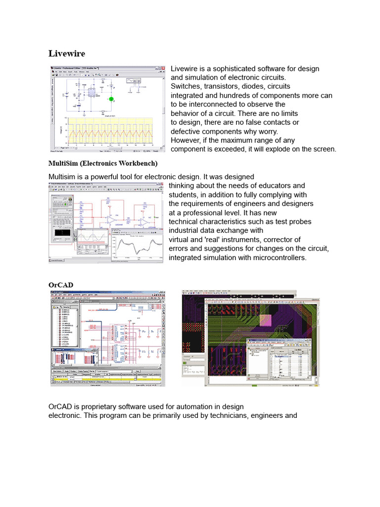 Top Electronic Circuit Design Software | PDF | Electronic Engineering ...