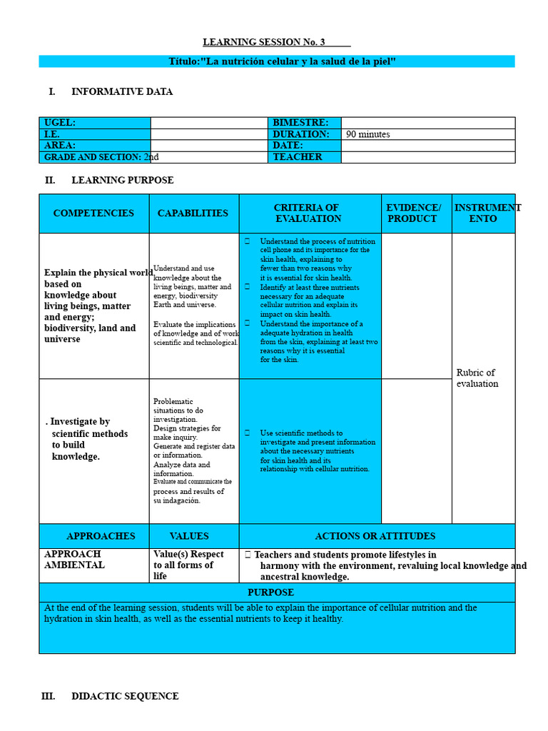 2nd_LEARNING_SESSION_3rd_SECONDARY | PDF | Foods | Nutrition