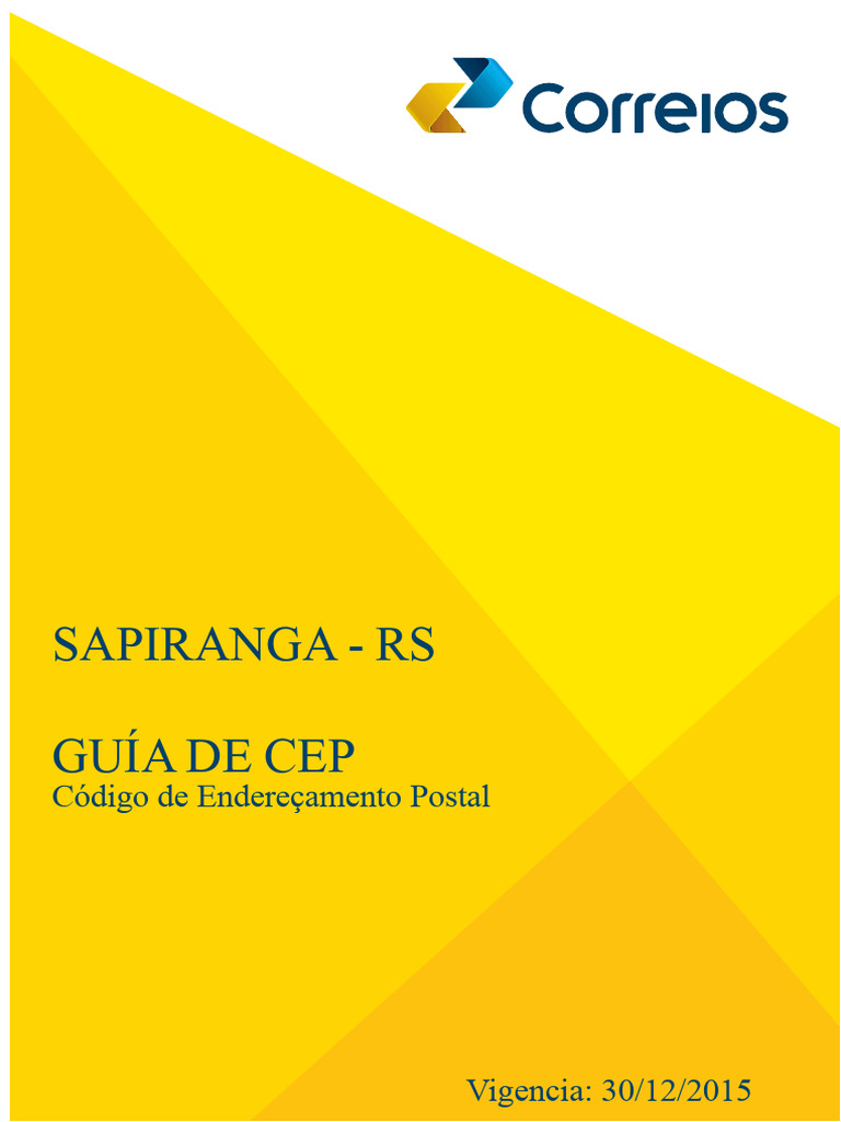 CEP Guide for Sapiranga, RS | PDF | Brazil