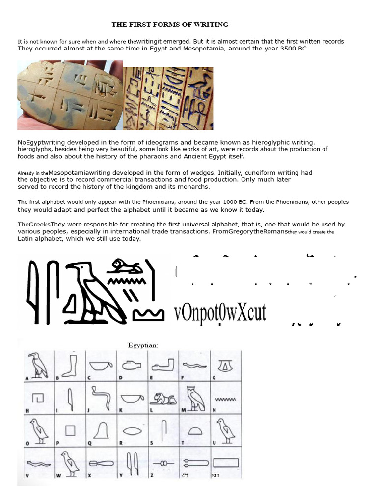 Origins and Evolution of Writing | PDF | Writing | Alphabet