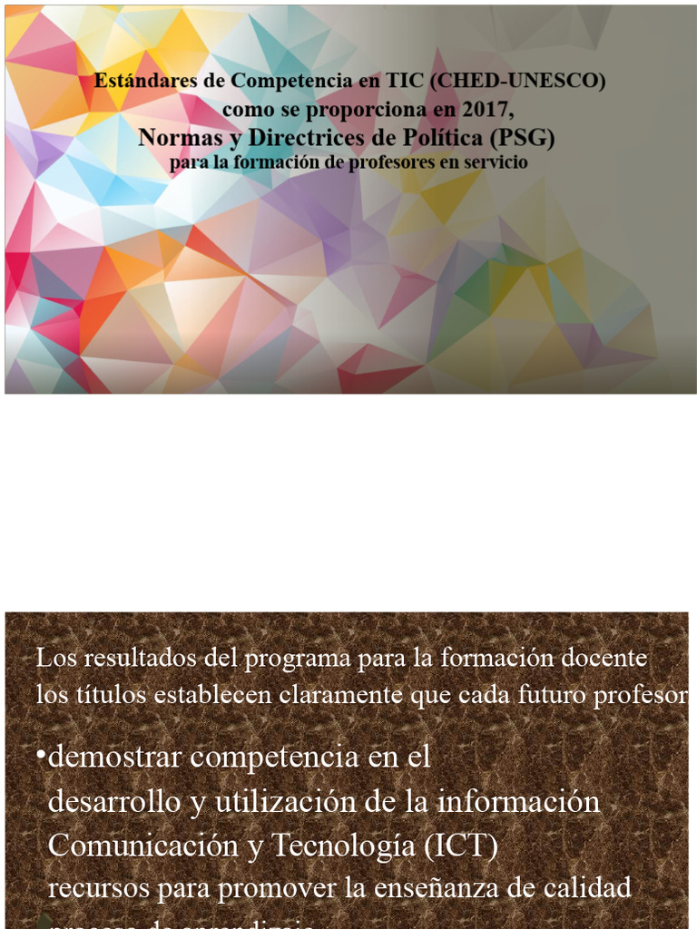 Estándares de Competencia TIC para Docentes | PDF | Enseñando | Maestros