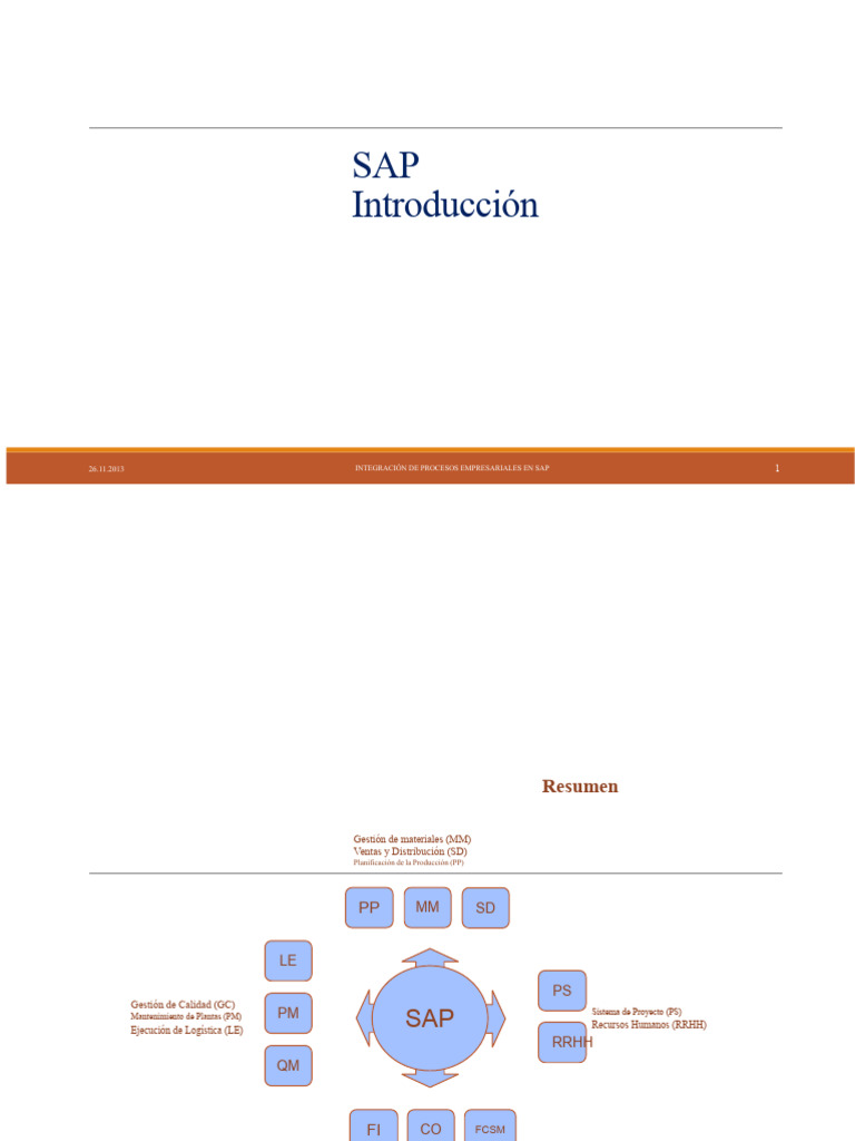Integración de Procesos en SAP ERP | PDF | Negocios económicos ...