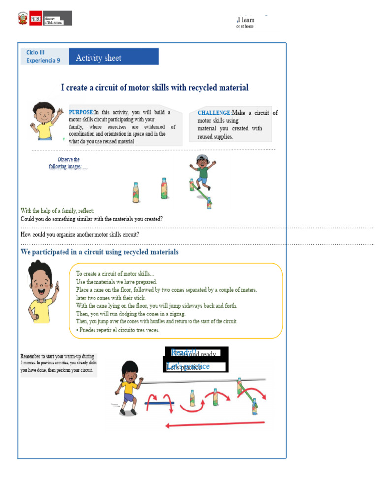 Recycled Motor Skills Circuit Activity | PDF
