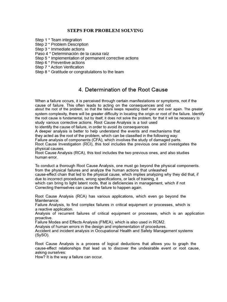 Effective Steps for Root Cause Analysis | PDF | Causality