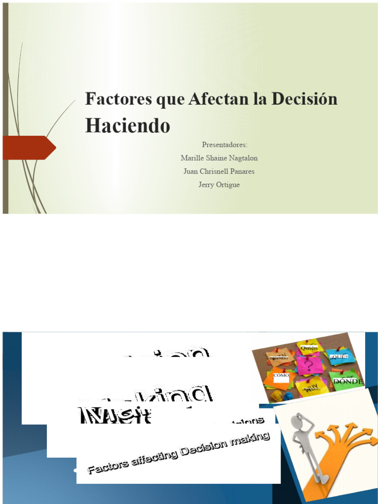 Factores Clave en la Toma de Decisiones | PDF | Toma de decisiones ...