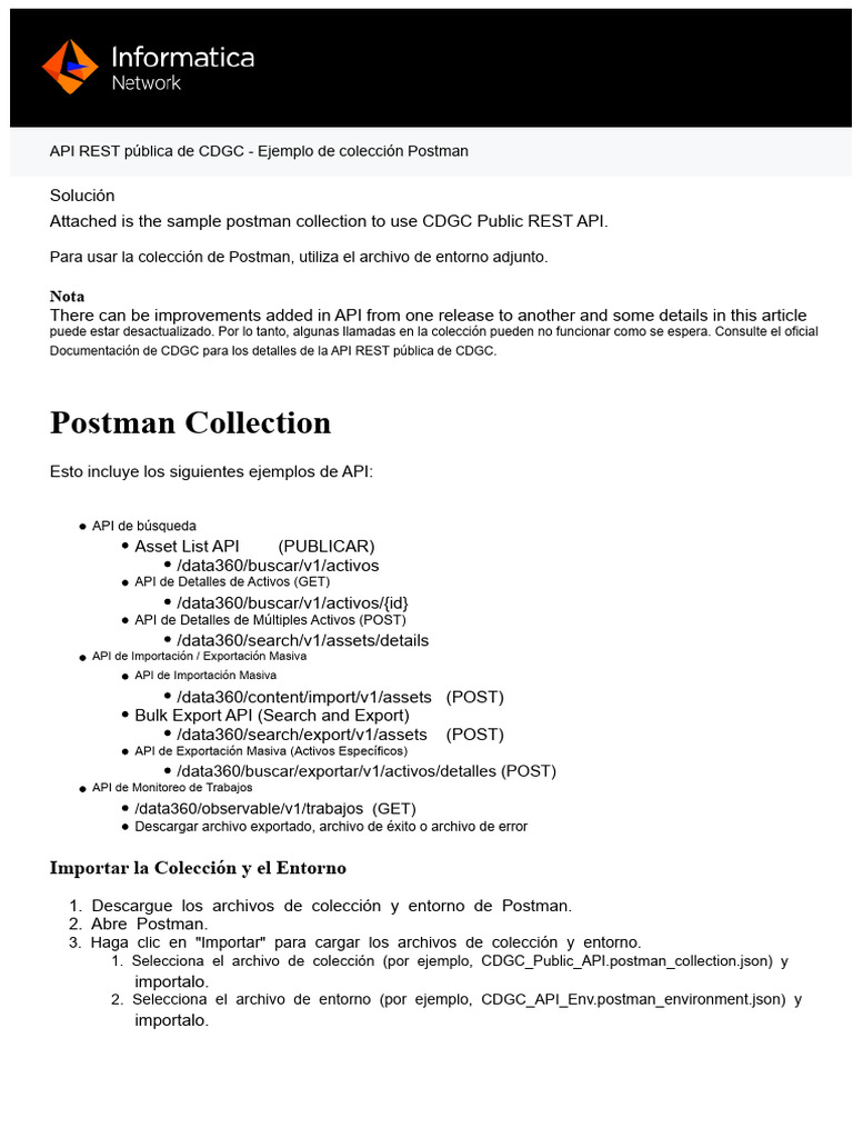 Colección Postman API REST CDGC | PDF | Software | Ingeniería de software