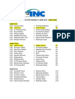 Future Ferns Draw For Tuesday 5 June 2012 - Unplayed Grade Two