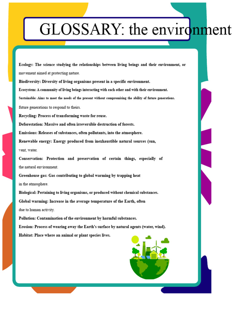 Environmental Terms and Definitions Guide | PDF | Natural Environment ...