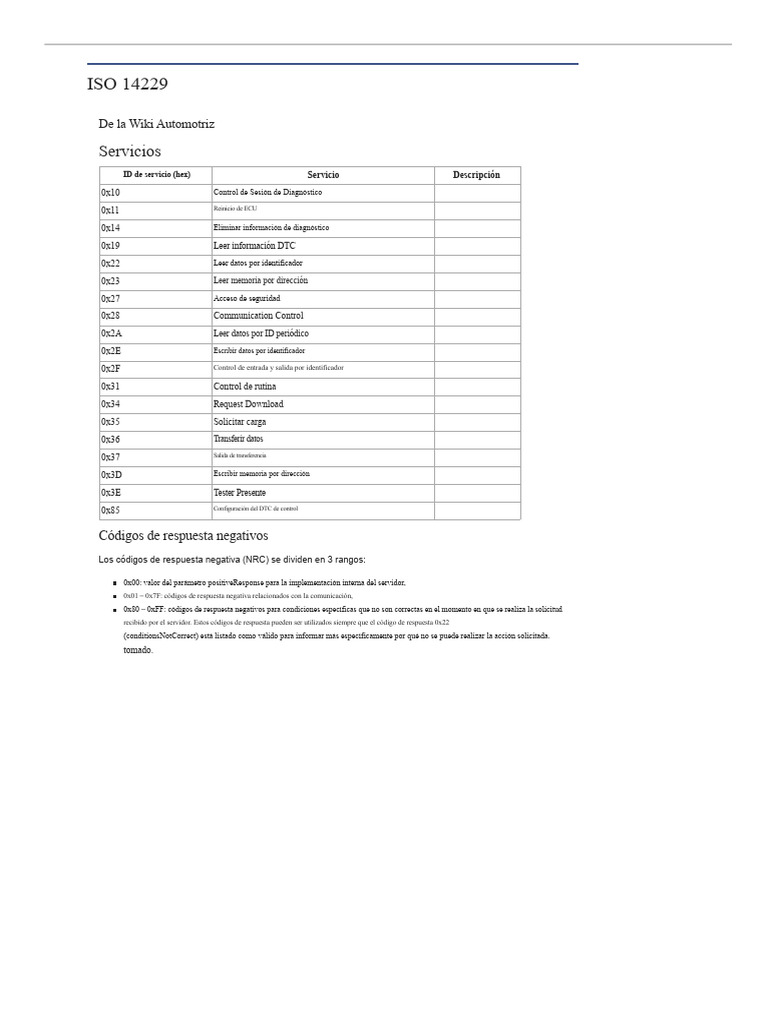 ISO 14229 - Wiki Automotriz PDF | PDF | Servidor (Computación ...