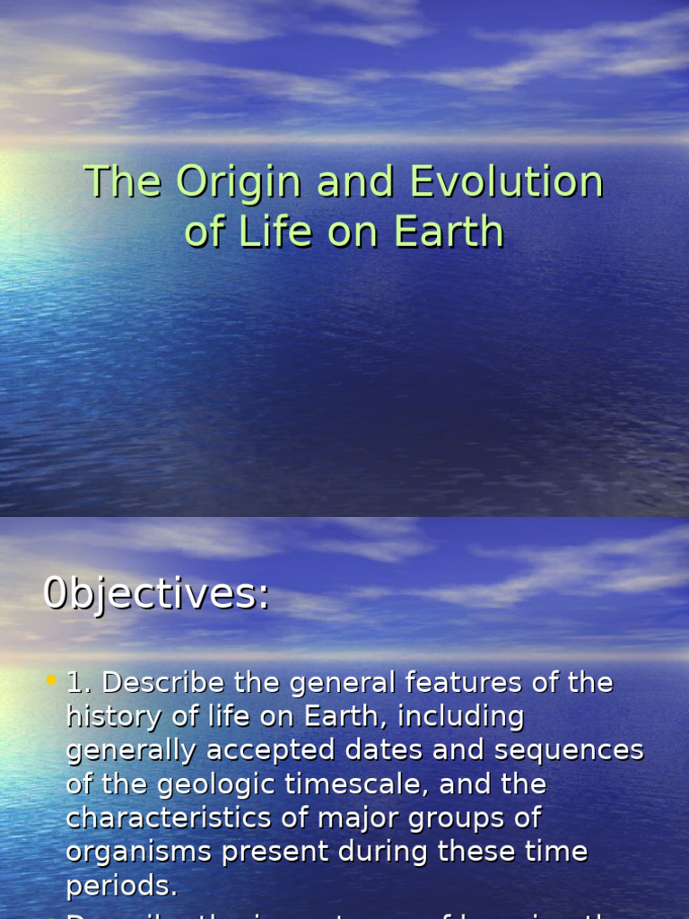 Origin and Evolution of Life on Earth | PDF | Geologic Time Scale | Geology