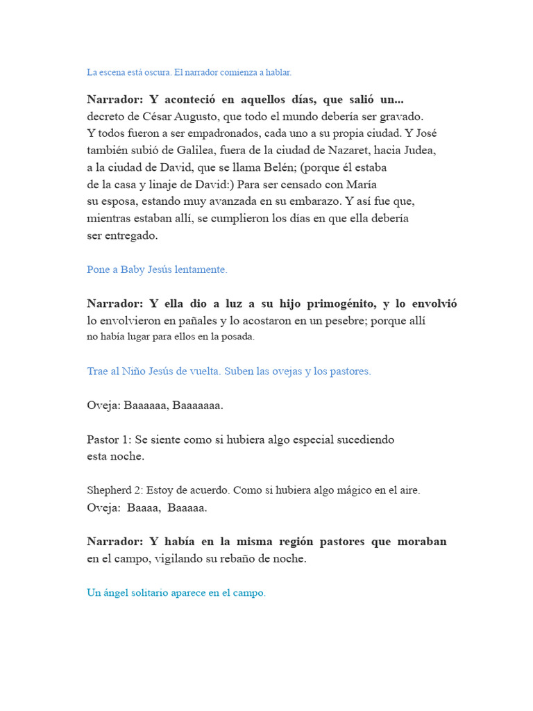 Nacimiento de Jesús: La Historia Sagrada | PDF | Natividad De Jesus ...